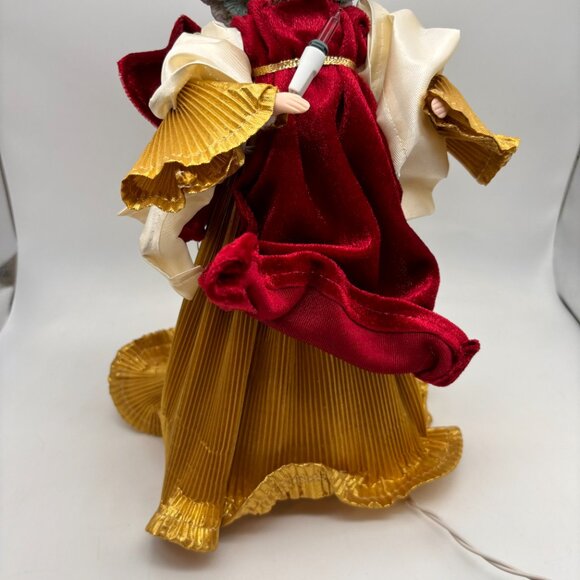 Vintage Christmas Angel Tree Topper Christmas Decor with Lights Not Working - Picture 3 of 16